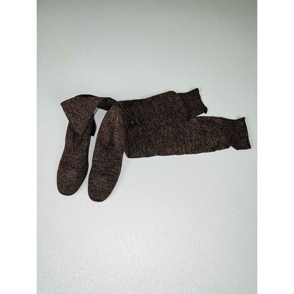 Room of Fashion Over The Knee Block Heel Glitter Thigh Boots Rose Gold 8.5 New - Picture 4 of 10